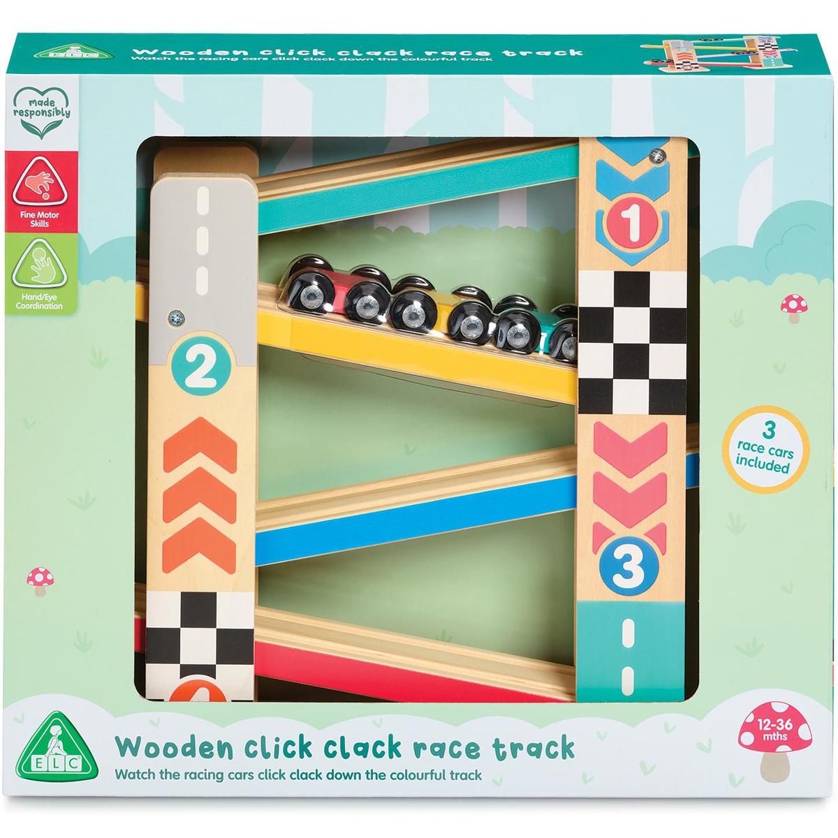 Click Clack Card Early Learning Centre Wooden Click Clack Race Track | The Entertainer