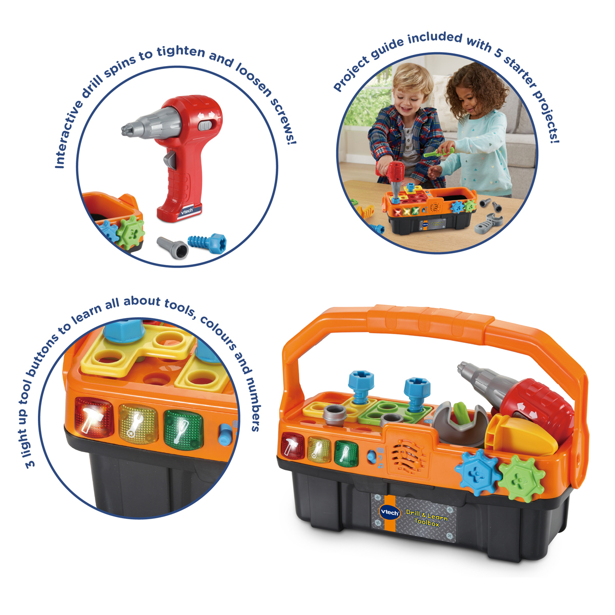 Vtech Tools VTech Drill & Learn Toolbox Playset | The Entertainer