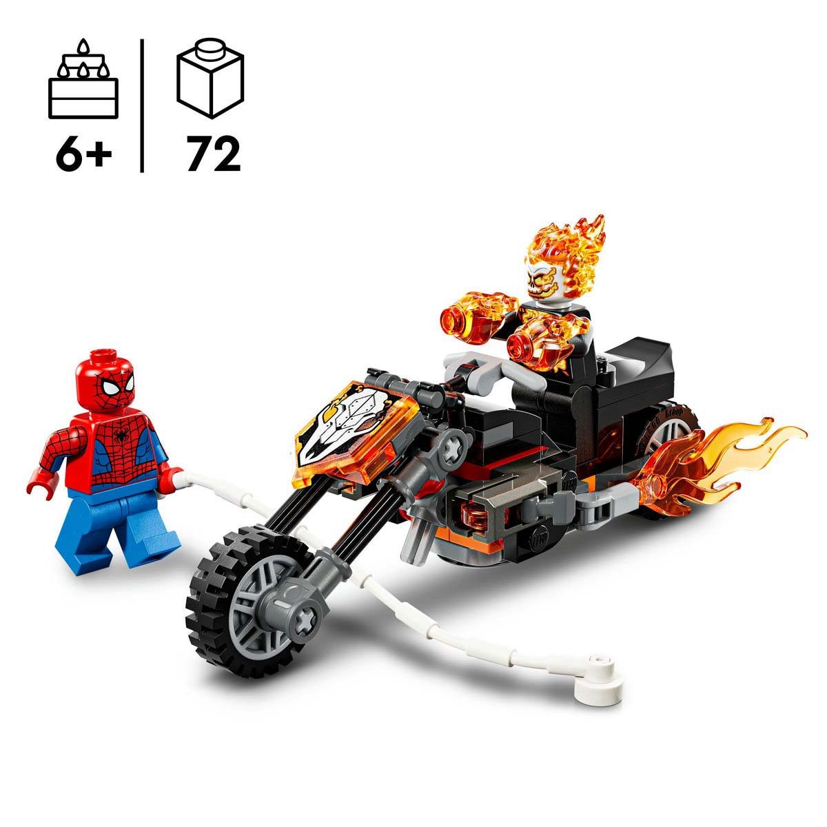 LEGO Marvel Spider-Man vs. Ghost Rider Motorcycle Construction Set ...