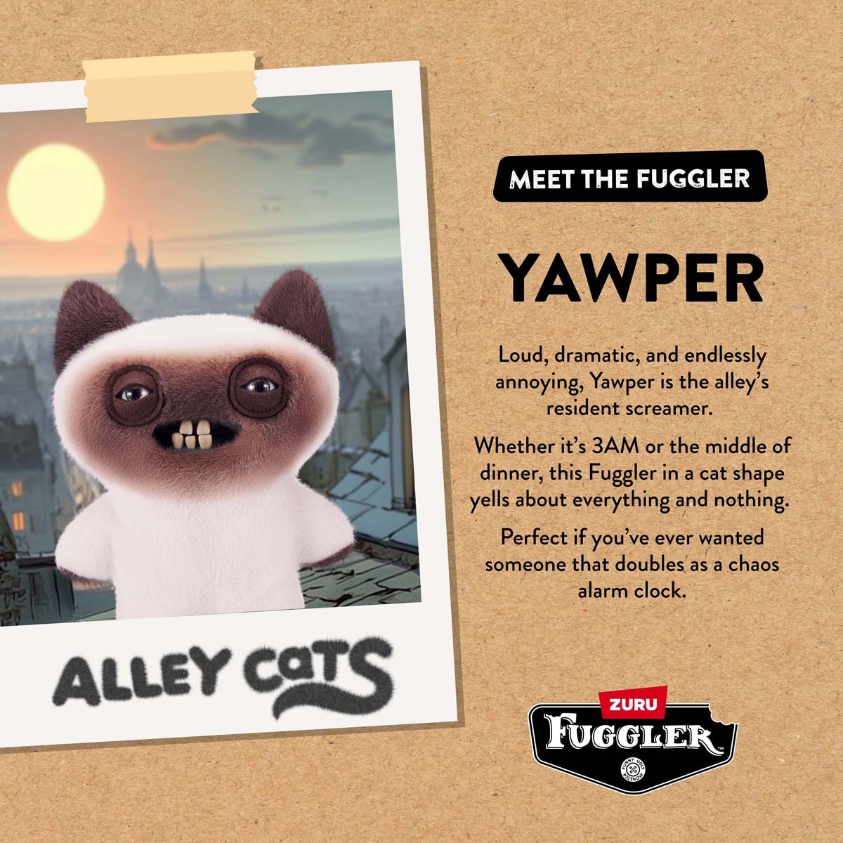 Yewper Fuggler Alley Cats Yawper Soft Toy by ZURU | The Entertainer
