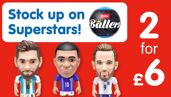 2 for £6 ZURU FIFA Ballers