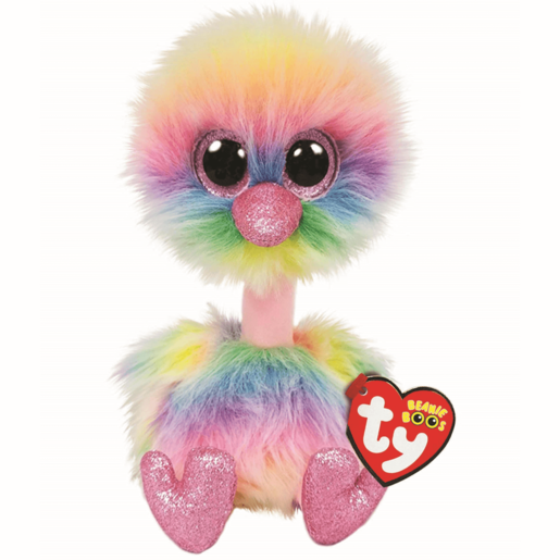 Ty Beanie Boo Buddy 24cm Soft Toy - Asha Pastel Ostrich