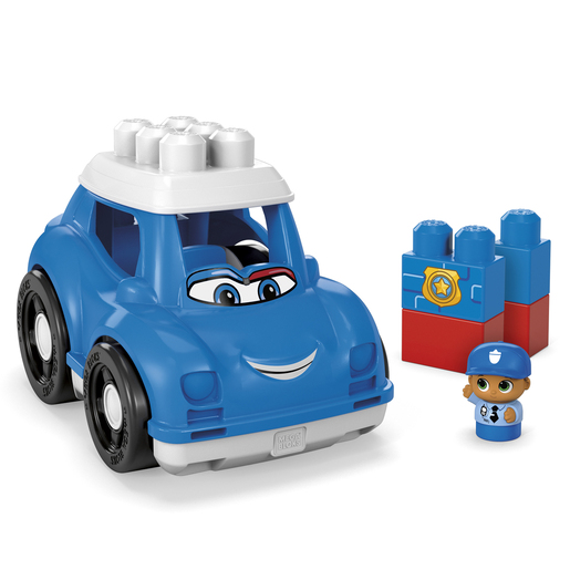 Mega Bloks Block Buddies Peter Police Car 