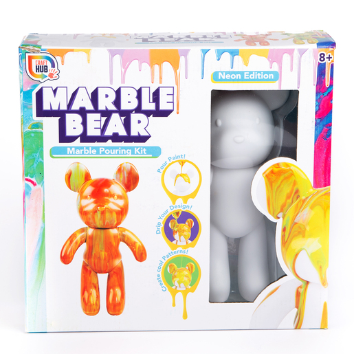 Marble Bear - Neon Marble Pouring Craft Kit