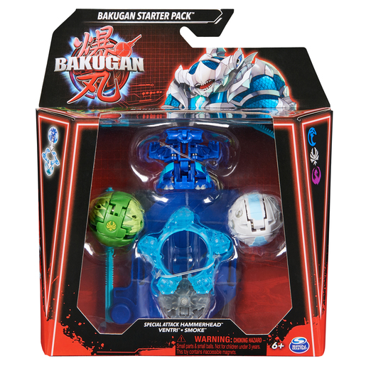 Bakugan Starter Pack - Special Attack Hammerhead Ventri and Smoke Figures