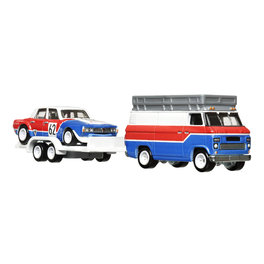 Hot Wheels Team Transport - '70 Rover P6 Group 2 with HW Rally Hauler Vehicle