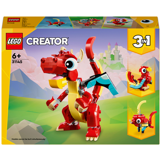 LEGO Creator 3-in-1 Red Dragon Buildable Figure 31145