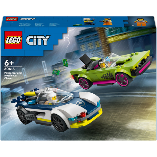 LEGO City Police Car and Muscle Car Chase Building Set 60415