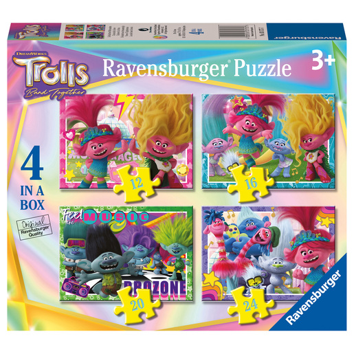 Ravensburger Trolls Band Together 4 in a Box Jigsaw Puzzles