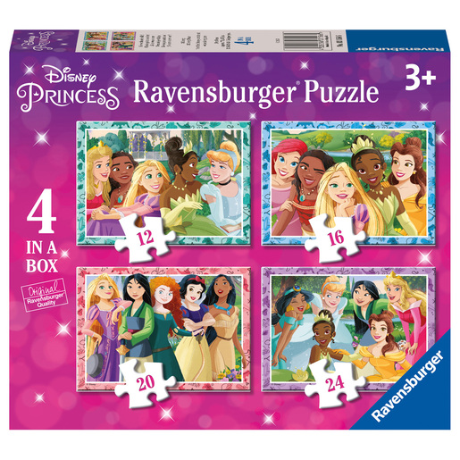 Ravensburger Disney Princess 4 in a Box Jigsaw Puzzles | The Entertainer