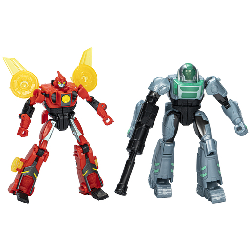 Transformers EarthSpark Cyber-Combiner Terran Twitch annd Robby Malto Figures