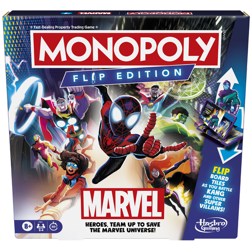 Monopoly Flip Edition Marvel Board Game