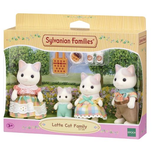 Sylvanian Families Latte Cat family