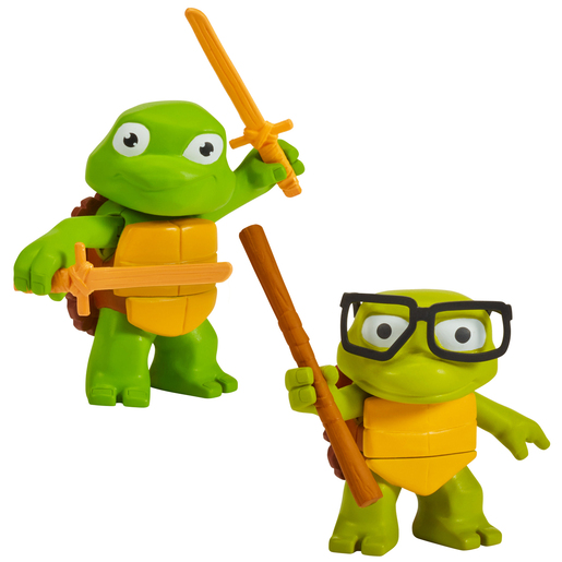 Teenage Mutant Ninja Turtles Mutant Mayhem Leo and Donnie Turtle Tot Figures