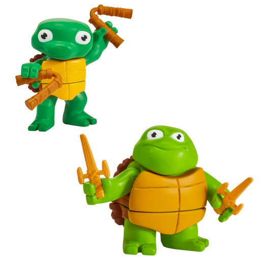Teenage Mutant Ninja Turtles Mutant Mayhem Raph and Mikey Turtle Tot Figures