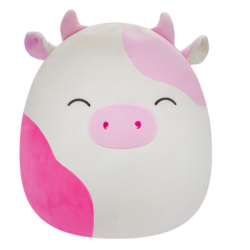 Original Squishmallows 16' Soft Toy - Caedyn the Pink Cow