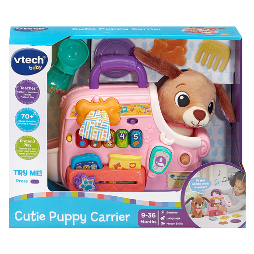 VTech Baby Cutie Puppy Carrier Learning Toy The Entertainer