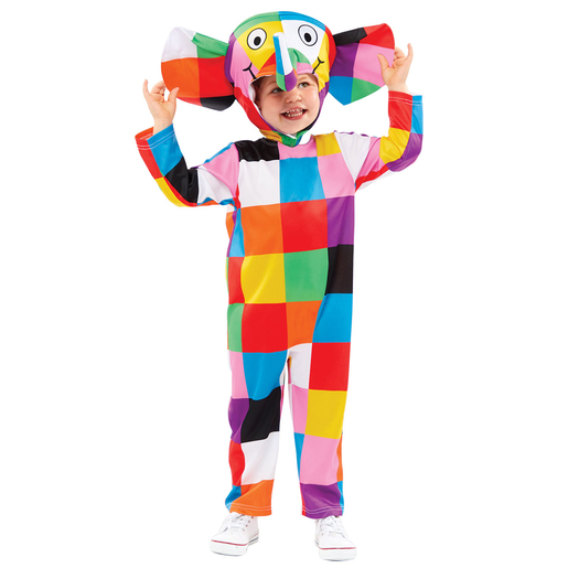 Elmer the Patchwork Elephant Dress Up Costume 4-6 Years