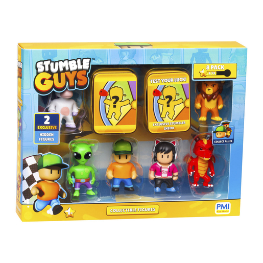 Stumble Guys 8 Pack Collectible Figures with 2 Exclusive Mystery Figures (Styles Vary)