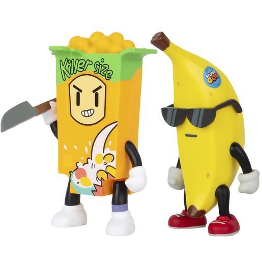 Stumble Guys 2 Pack 11cm Collectible Figures - Banana Guy and Cereal Killer