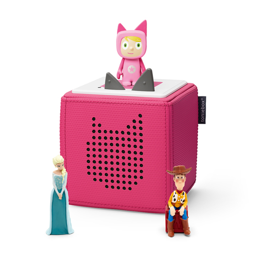 tonies Toniebox with Frozen and Toy Story Audio Character Bundle - Pink