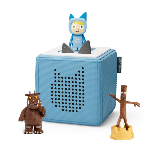 tonies Toniebox with The Gruffalo and Stick Man Audio Character Bundle - Blue