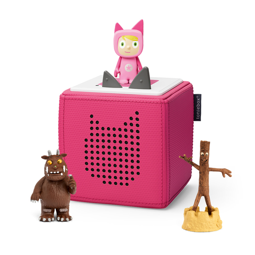 tonies Toniebox with The Gruffalo and Stick Man Audio Character Bundle - Pink