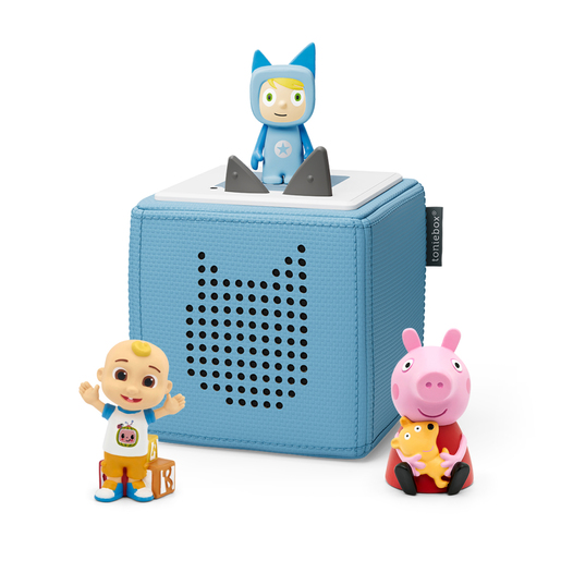 tonies Toniebox with CoComelon JJ and Peppa Pig Audio Character Bundle - Blue