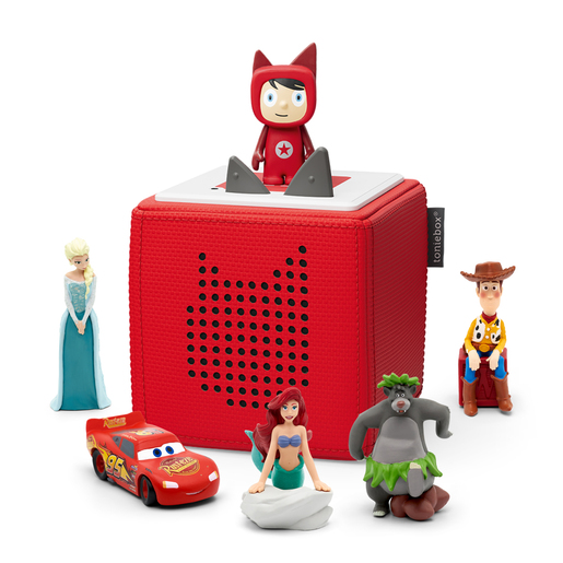tonies Toniebox with 5 Disney Audio Character Bundle - Red