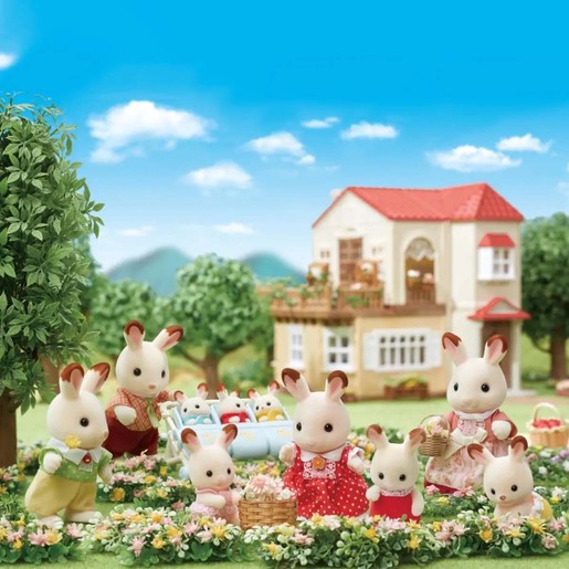Sylvanian Families Chocolate Rabbit Family Trio Figures The