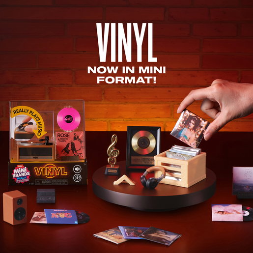 Vinyl playset with records action view