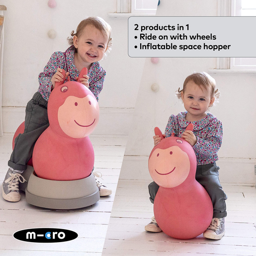 Space Hopper Inflatable Color Micro 2in1 Inflatable Space Hopper Ride On Pink | The Entertainer