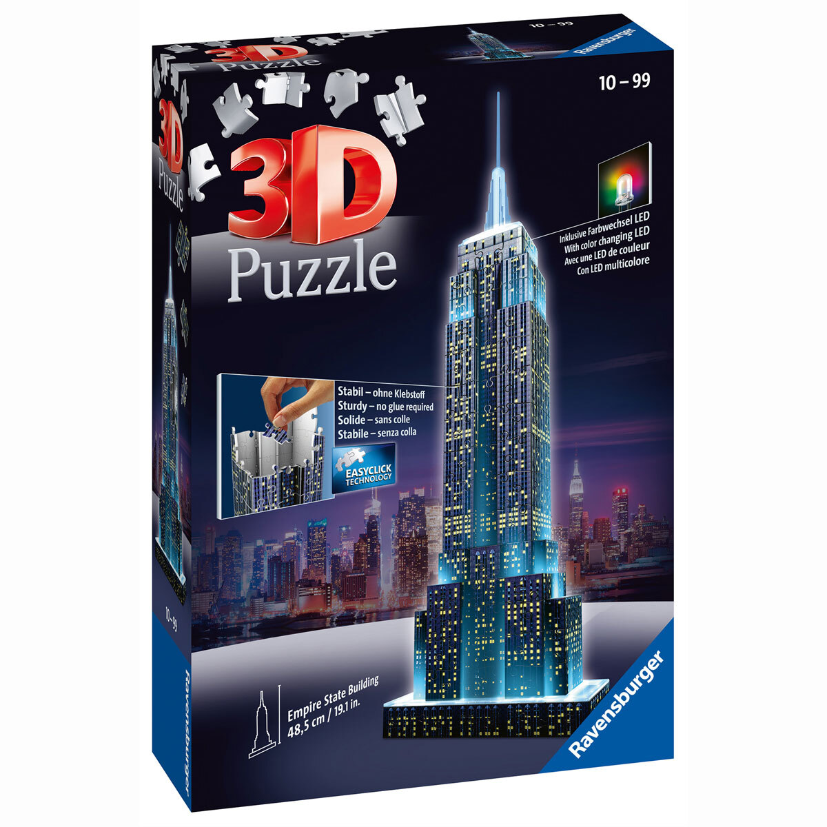  Ravensburger Empire State Building 3D Puzzle With Lights - 216 Pieces
