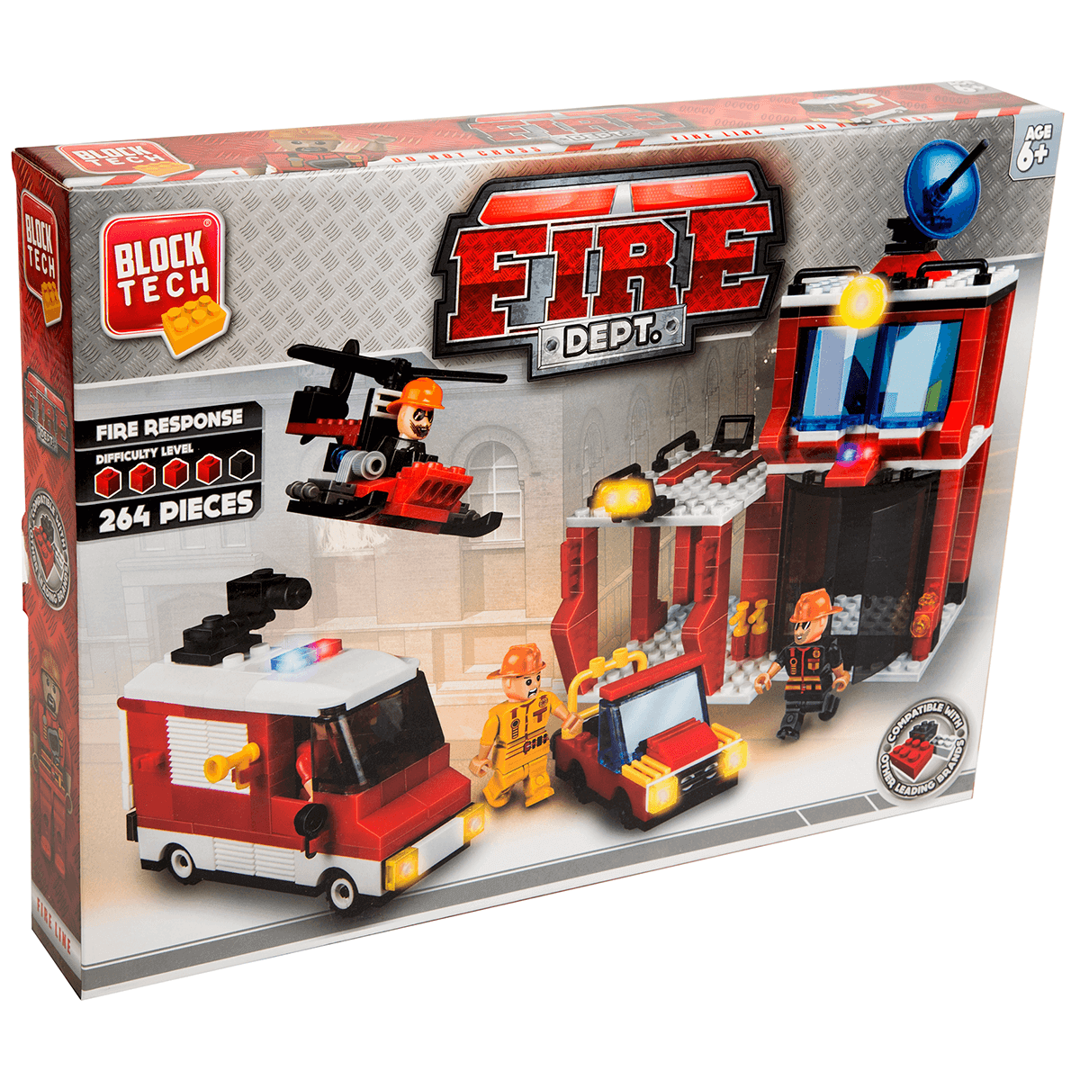 Block Tech Fire Dept 264 Pieces The Entertainer