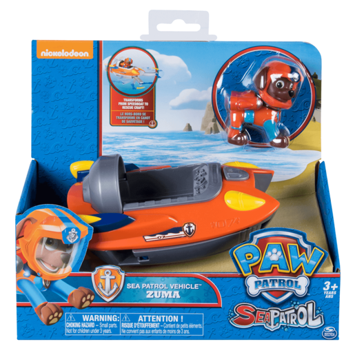 Paw Patrol Sea Vehicle with Zuma The Entertainer - Main Image