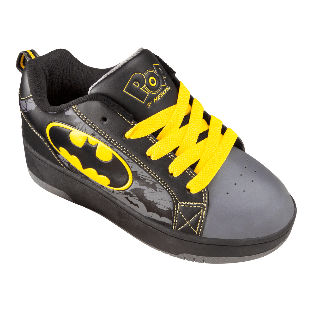 NEW Heelys Twister X2 Batman Grey/Black/Yellow Unisex Kids Skate Shoe Size 3M 