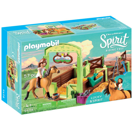 Playmobil 9478 DreamWorks Spirit Lucky And Spirit With Horse Stall