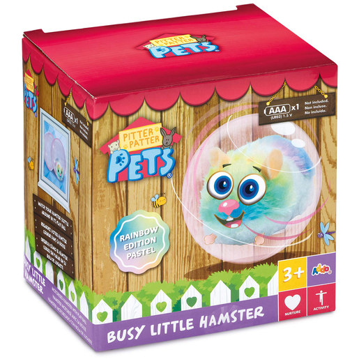 Pitter Patter Pets Busy Little Hamster - Pastel Rainbow Edition Electronic Pet