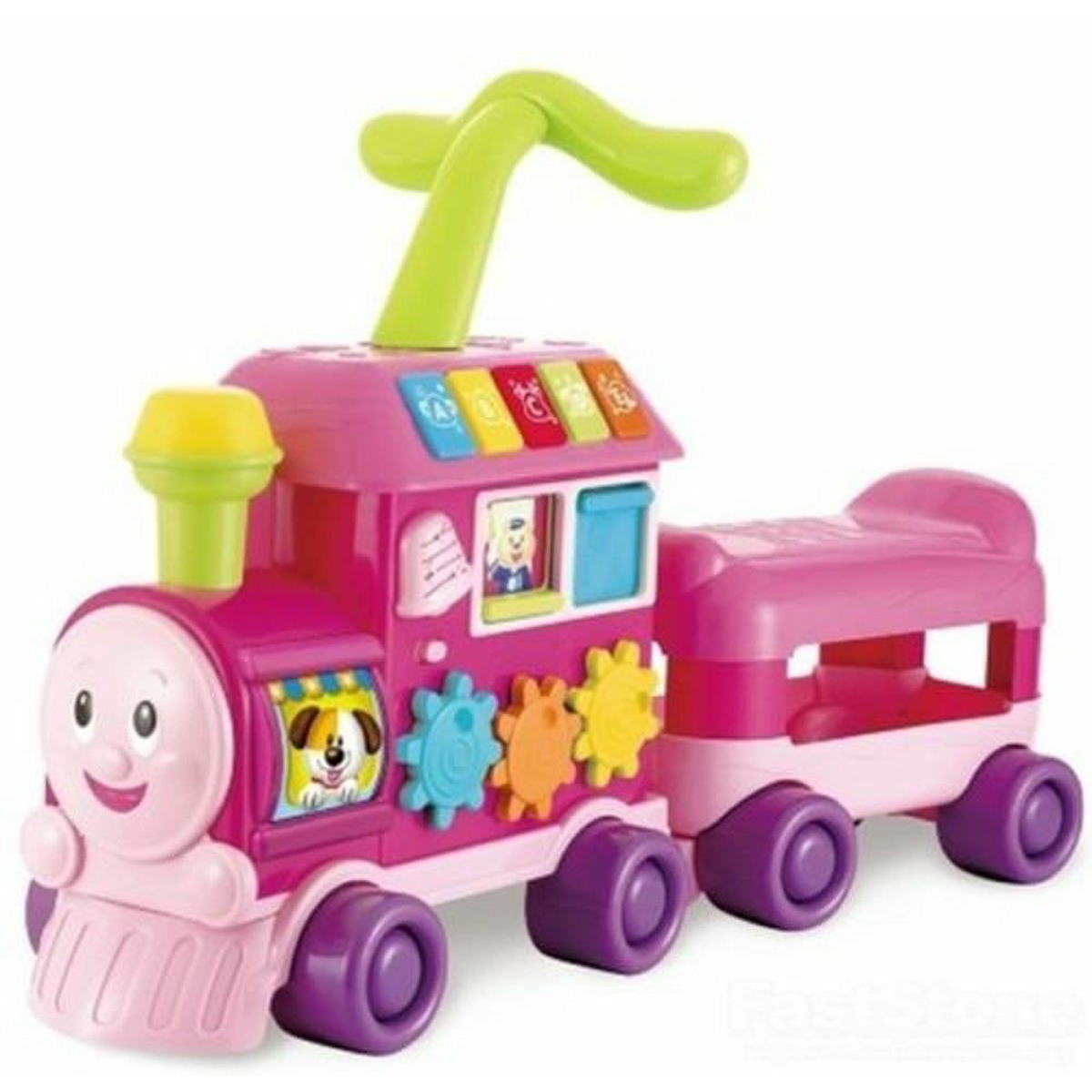 WinFun Walker Ride On Learning Train Pink