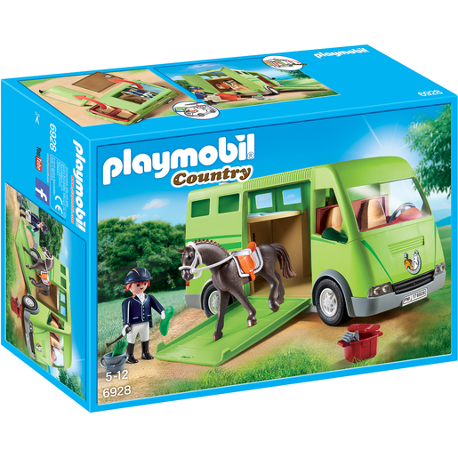 Playmobil 6928 Country Horse Box With Opening Side Door