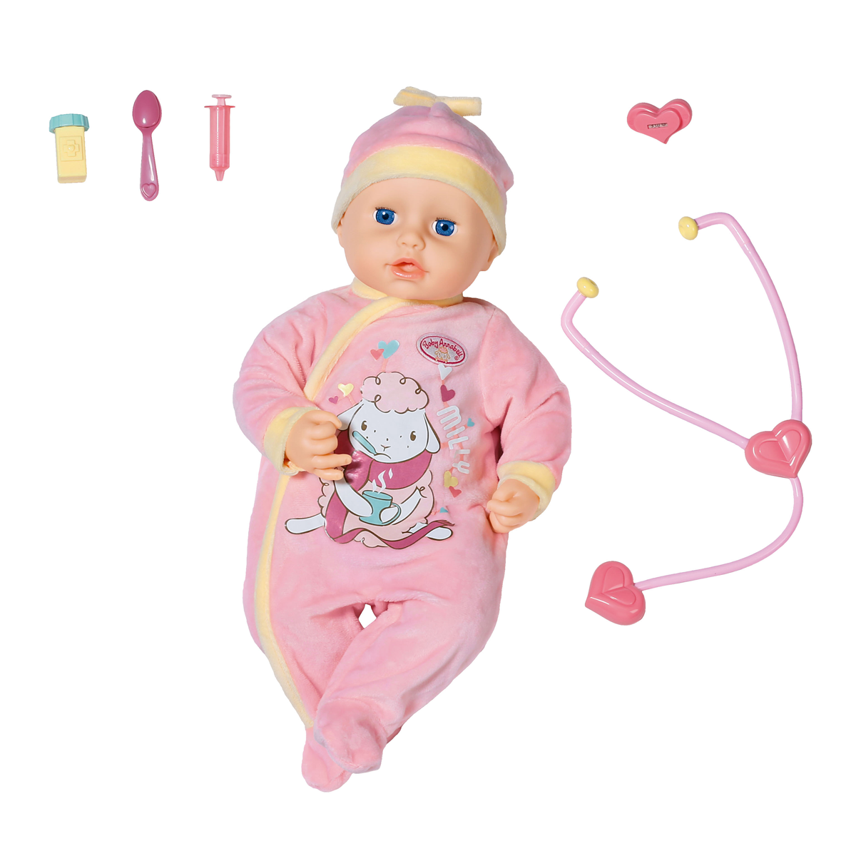 Baby Annabell Milly Feels Better 43cm Interactive Baby Doll & Accessories 