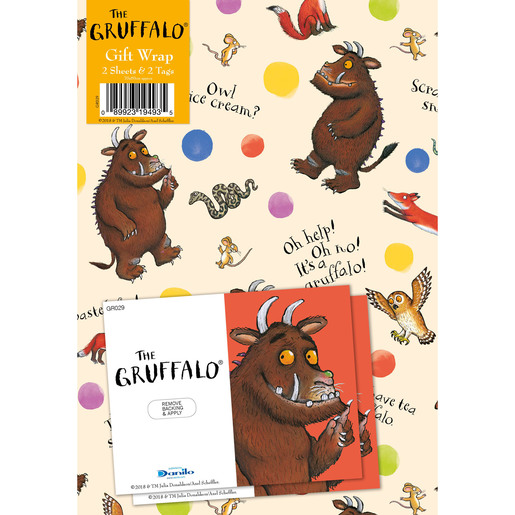 Image of The Gruffalo Wrapping Paper - 2 Sheets and 2 Tags