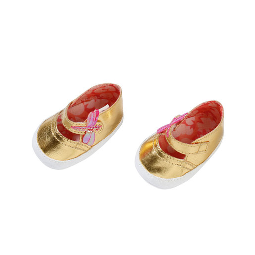 Baby Annabell Shoes For 43cm Doll   Gold
