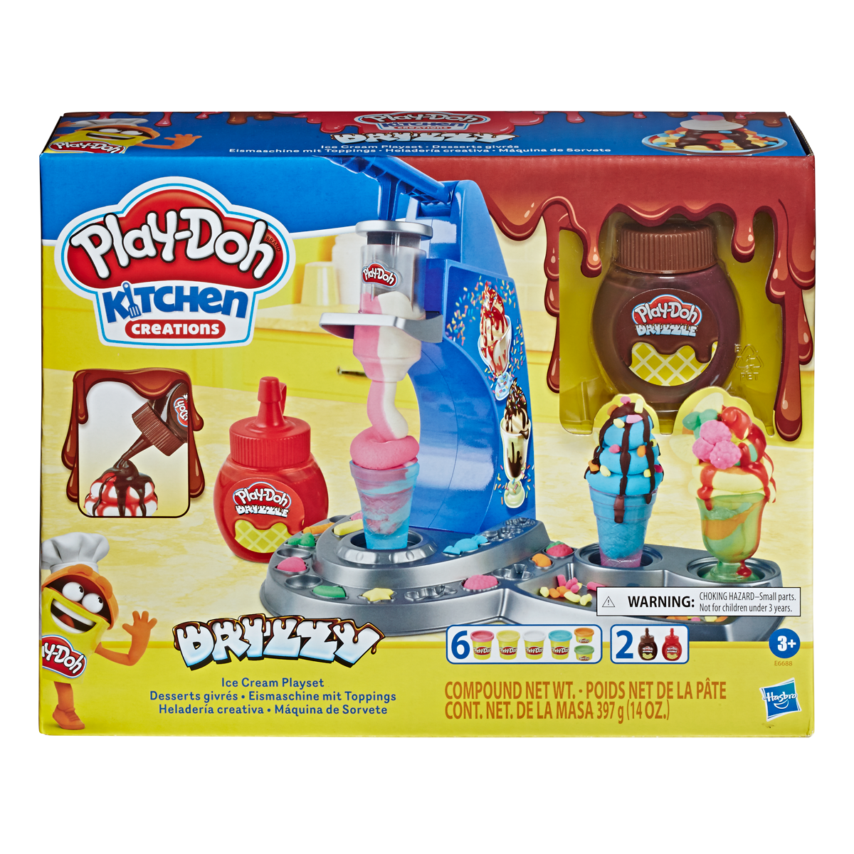 Play-Doh Kitchen Creations Drizzy Ice Cream Playset The Entertainer