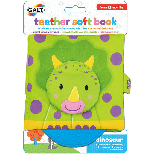 Galt Teether Soft Book - Dinosaurs