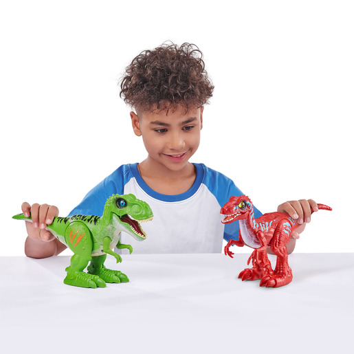 Robo Alive Dinosaurs - Green T-Rex And Red Raptor