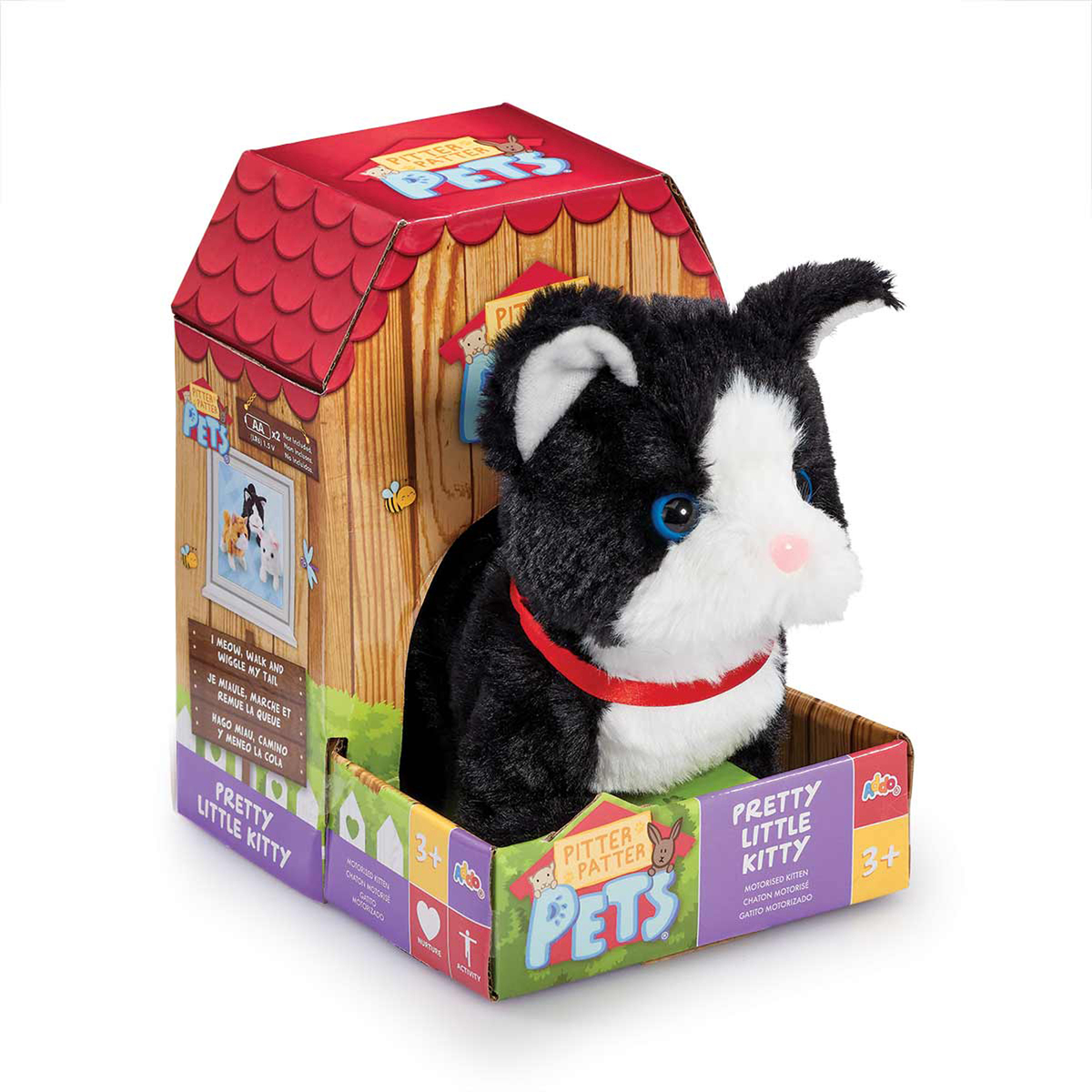 Pitter Patter Pets Pretty Little Kitty Black Electronic Pet