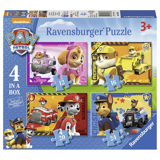 Ravensburger 4 in a Box Jigsaw Puzzle - Paw Patrol