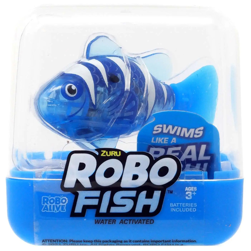 Robo Alive Robo Fish Blue with White Strips by ZURU