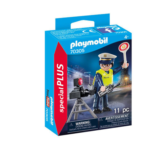 Playmobil 70305 Special Plus Police Speed With Speed Trap Playset